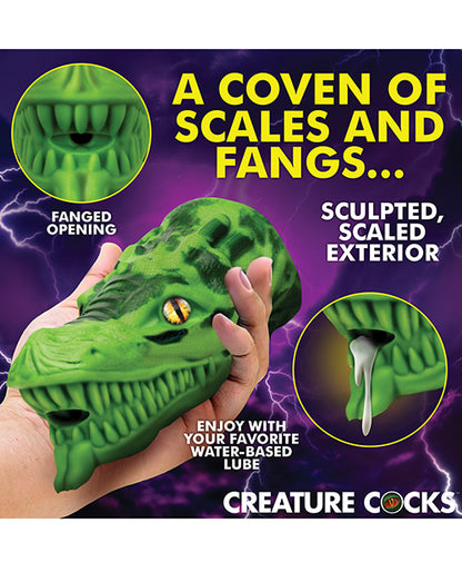 Creature Cocks Dragon Tamer Silicone Stroker - Green
