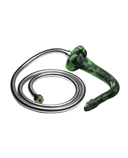 Creature Cocks Spitting Serpent Silicone Enema Snake - Black/Green