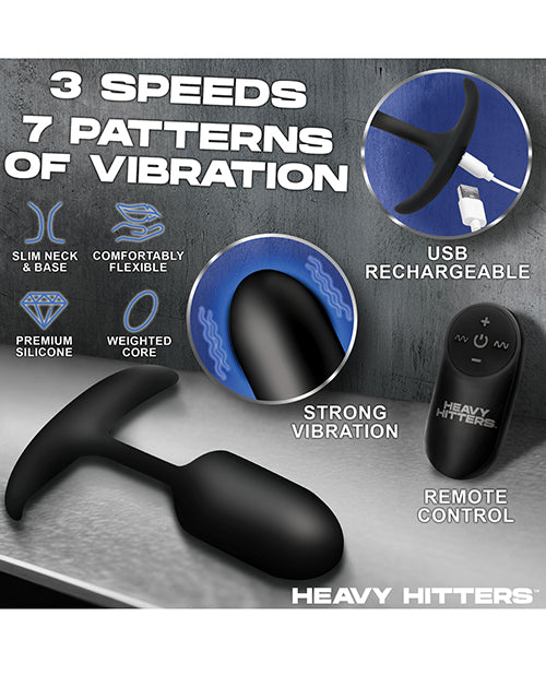Heavy Hitters - Vibrating Weighted Silicone Anal Plug - Medium