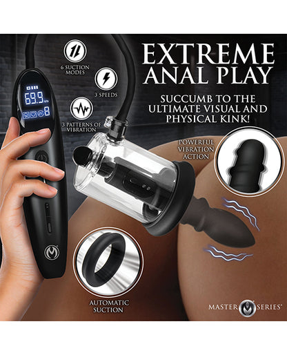 Master Series Rosebud Driller Deluxe Set Vibrating Silicone Rosebud Pump