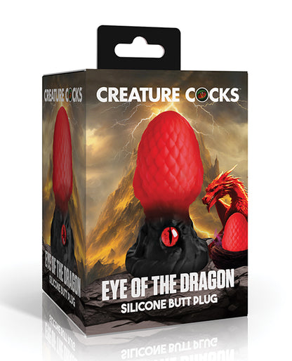 Creature Cocks - Eye of the Dragon Silicone Butt Plug - Red