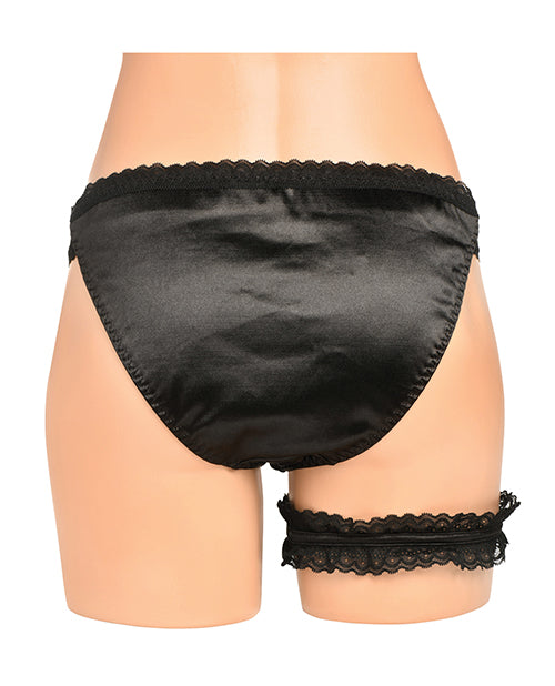 Bedroom Bliss Jolie Strap-On Panty Harness & Garter - Large