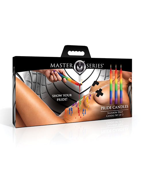 Master Series - Pride Candles Rainbow Drip Candle Set of 3