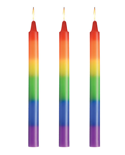 Master Series - Pride Candles Rainbow Drip Candle Set of 3