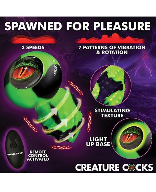 Creature Cocks - Eye of the Spawn Vibrating & Squirming Silicone Butt Plug