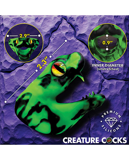 Creature Cocks Creature Cocks Master Cobra Silicone Cock Ring - Green - Image 3