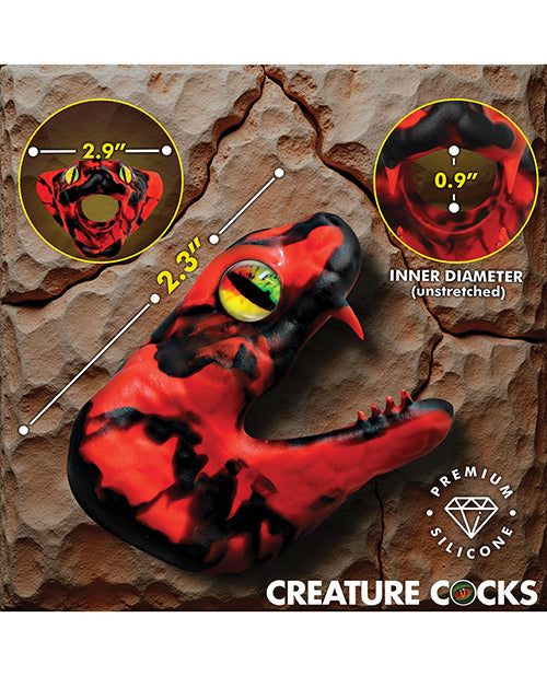 Creature Cocks Master Cobra Silicone Cock Ring - Red
