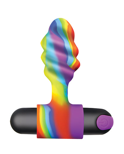 Bang! Vibrating Rainbow Butt Plug