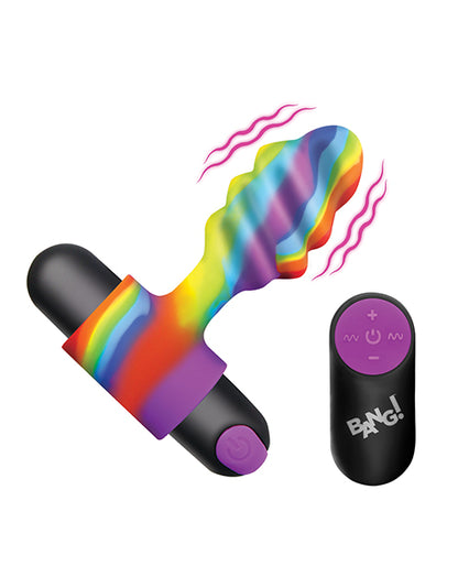 Bang! Vibrating Rainbow Butt Plug