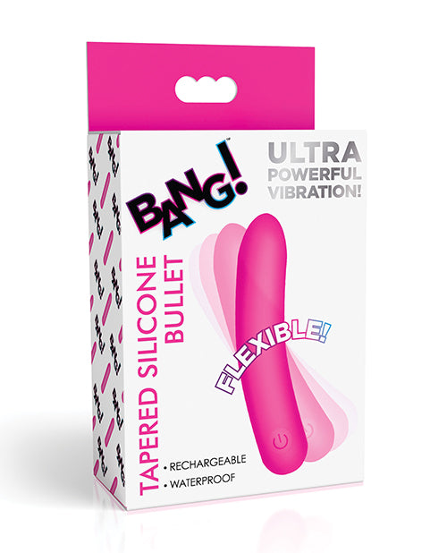 Bang! Bang! Tapered Flexible Silicone Bullet - Pink - Image 6