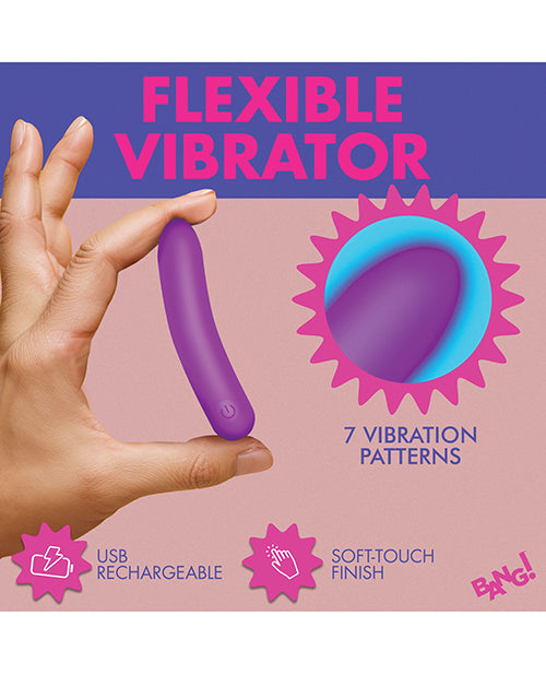 Bang! Tapered Flexible Silicone Bullet - Purple