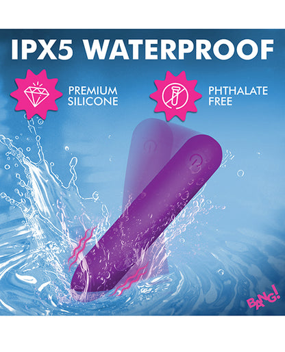 Bang! Tapered Flexible Silicone Bullet - Purple