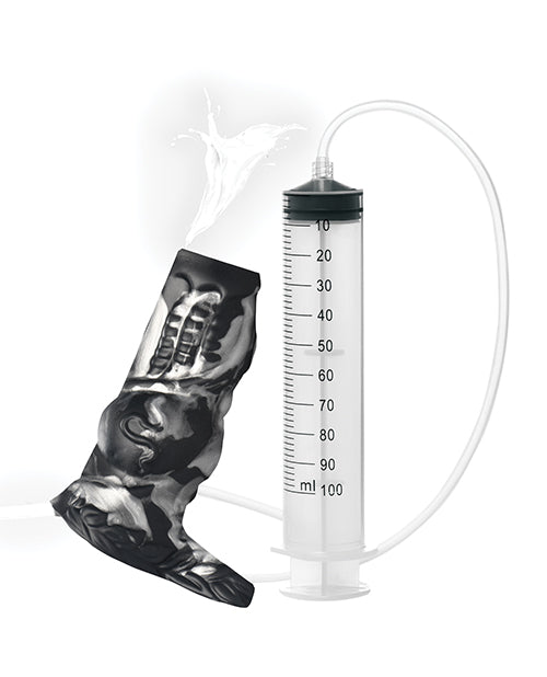 Creature Cocks Night Prowler Squirting Silicone Penis Enhancer - Silver