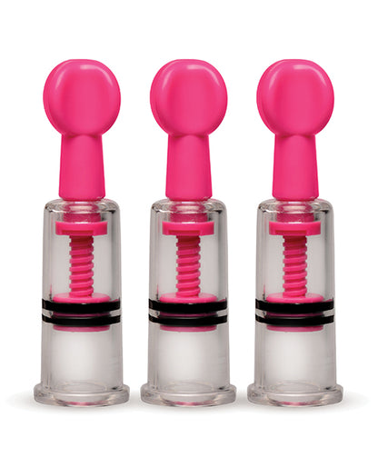 Size Matters MAXtwist Clit & Nipple Triple Sucker Set - Pink