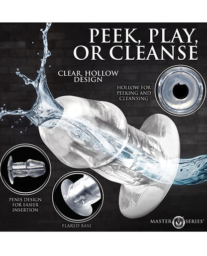 Master Series Master Series - Dicked Clear Hollow Anal Plug 3 pc Set - Image 5