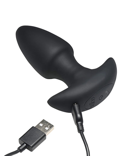 Bang! Thrusting & Vibrating Butt Plug - Black