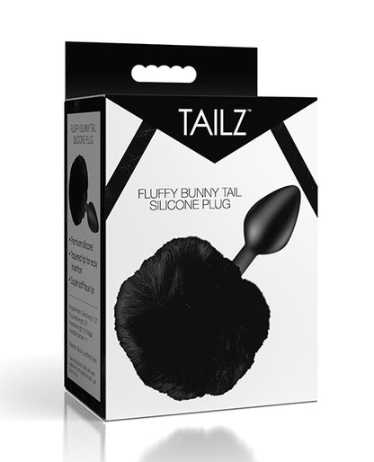 Tailz Tailz Fluffy Bunny Tail Silicone Plug - Black