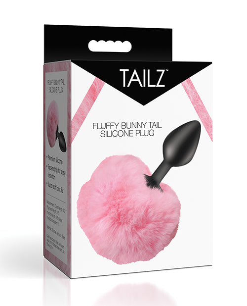 Tailz Tailz Fluffy Bunny Tail Silicone Plug - Pink - Image 2