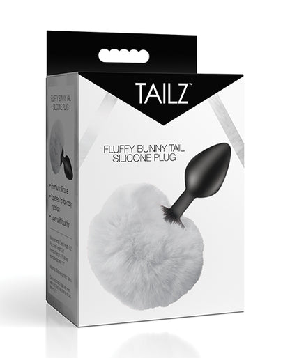 Tailz Tailz Fluffy Bunny Tail Silicone Plug - White - Image 2