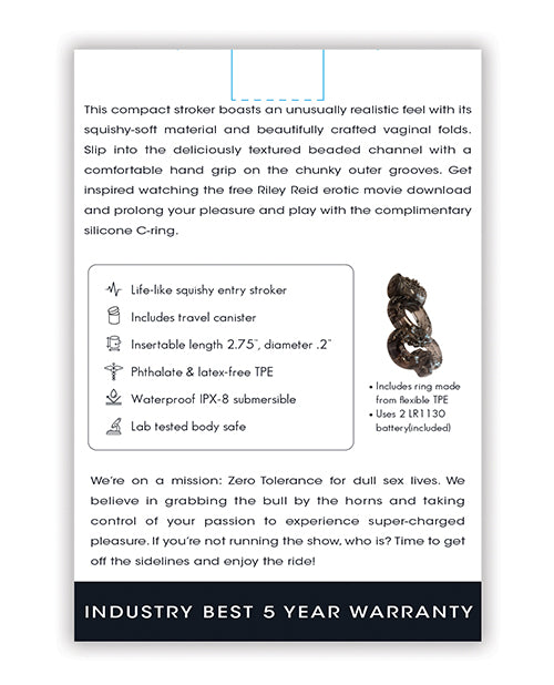 Zero Tolerance Riley Reid Movie w/Mini Vagina Stroker