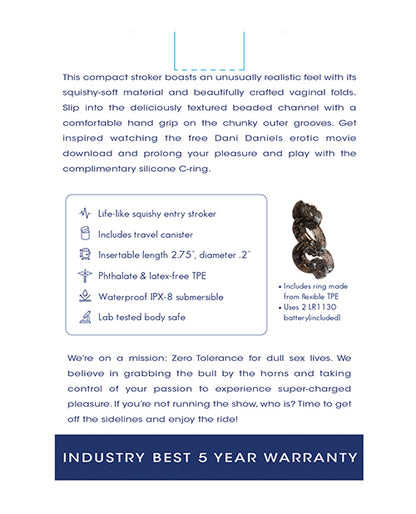 Zero Tolerance Dani Daniels Movie w/Mini Vagina Stroker