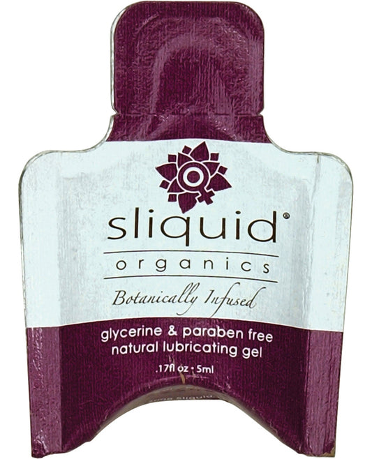 Sliquid Organics Natural Lubricating Gel - .17 oz Pillow