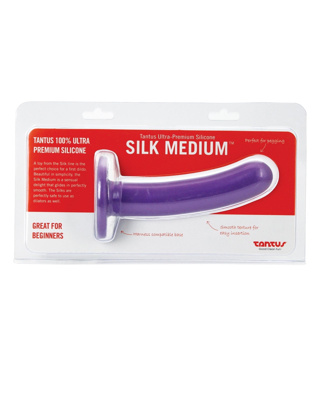 Tantus Silk Silicone Dildo - Medium Lavender