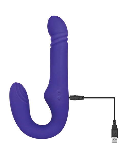 Adam & Eve Eve's Ultimate Thrusting Strapless Strap On - Purple