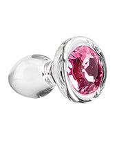 Adam & Eve Pink Gem Glass Plug - Small