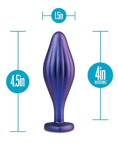 Blush Anal Adventures Matrix Wavy Bling Plug - Sapphire