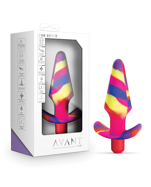 Blush Avant Free Spirit Silicone Vibrating Plug - Scarlet