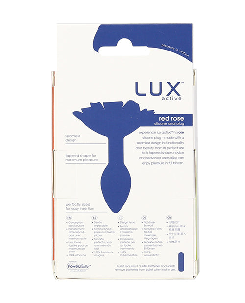 Lux Active Red Rose Silicone Anal Plug