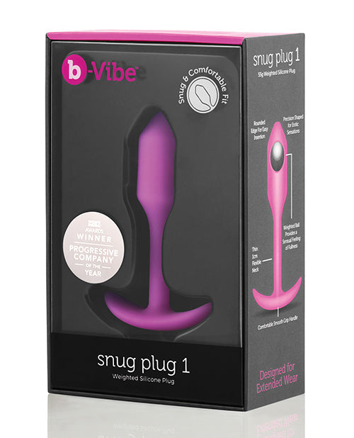 b-Vibe Weighted Snug Plug 1 - 55 g Fuchsia