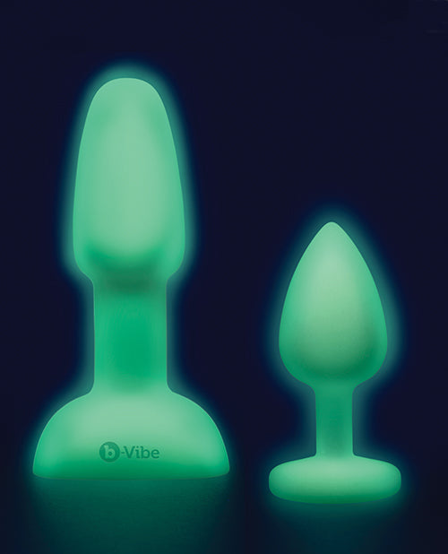 b-Vibe Asstronaut Butt Play Set - Glow in The Dark