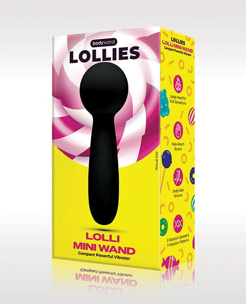 Bodywand Lolli Mini Wand Vibrator - Black