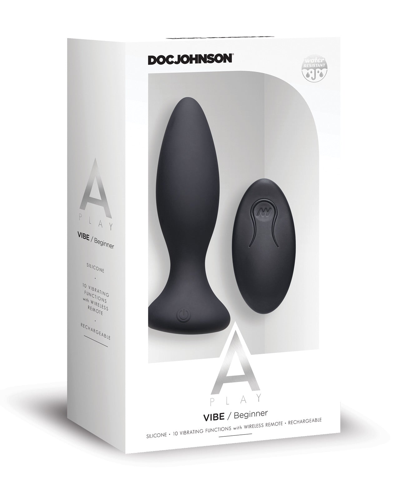 Experience A Play Rechargeable Beginner Anal Plug w/Remote - Black