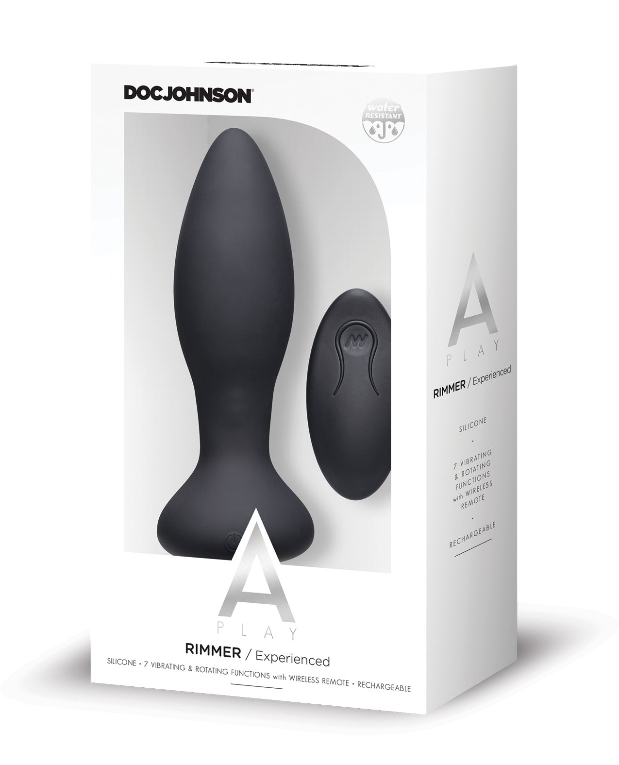A Play Rimmer Experienced Rechargeable Anal Plug w/Remote - Black