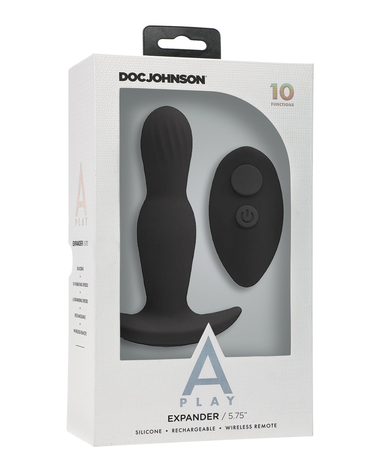 Get A Play Expander Rechargeable Silicone Anal Plug w/Remote - Black