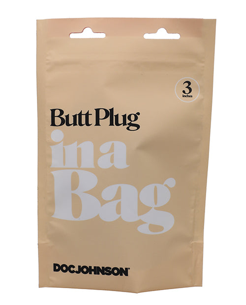 In A Bag 3" Butt Plug - Black