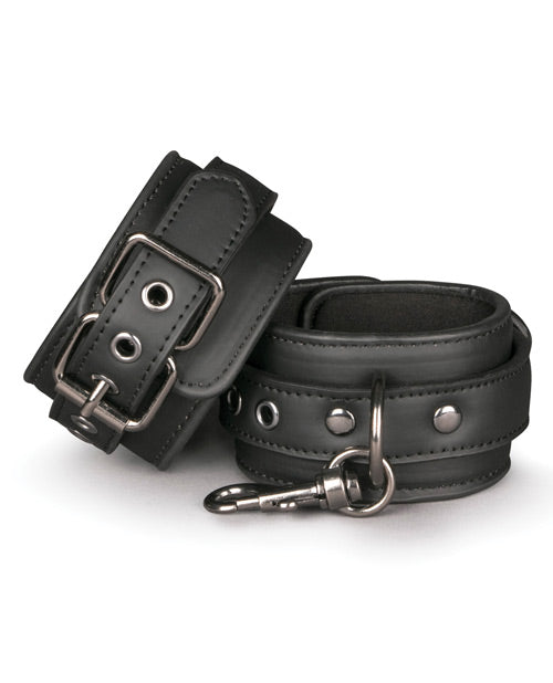 Easy Toys Faux Leather Handcuffs - Black