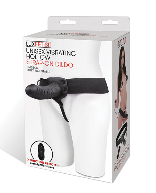 Lux Fetish Unisex Vibrating Hollow Strap On Dildo