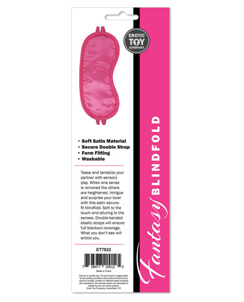 Erotic Toy Company Satin Fantasy Blindfold - Pink