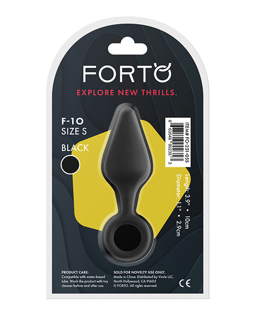 Forto F-10 Silicone Plug w/Pull Ring - Small Black