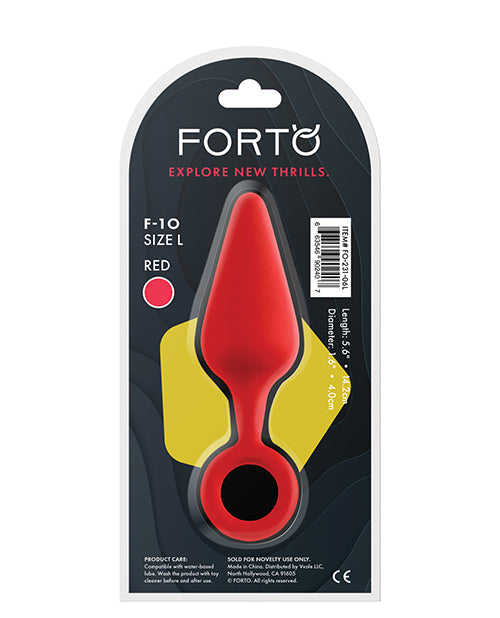 Forto F-10 Silicone Plug w/Pull Ring - Large Red
