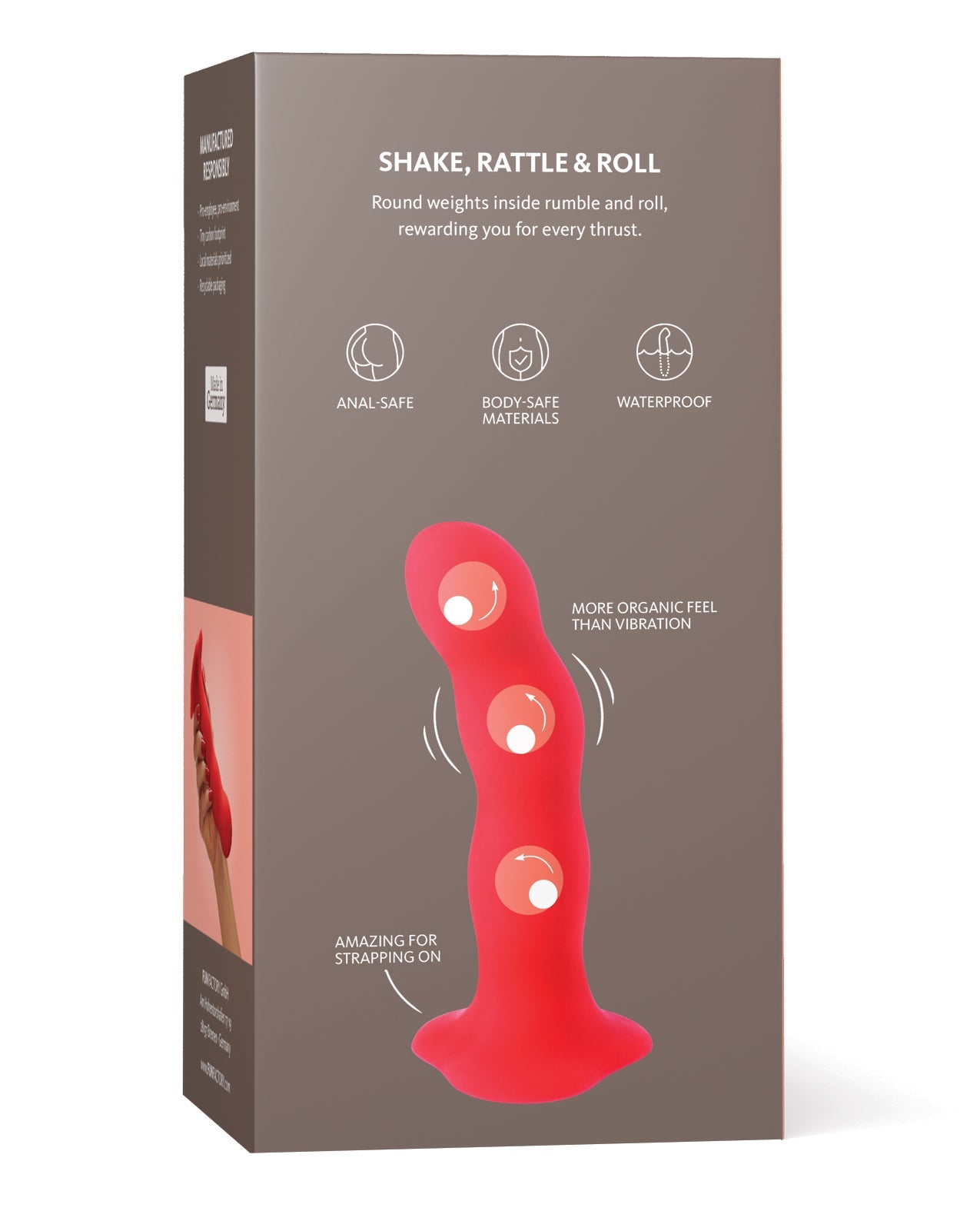 Fun Factory Bouncer 7" Weighted Ball Dildo - Red