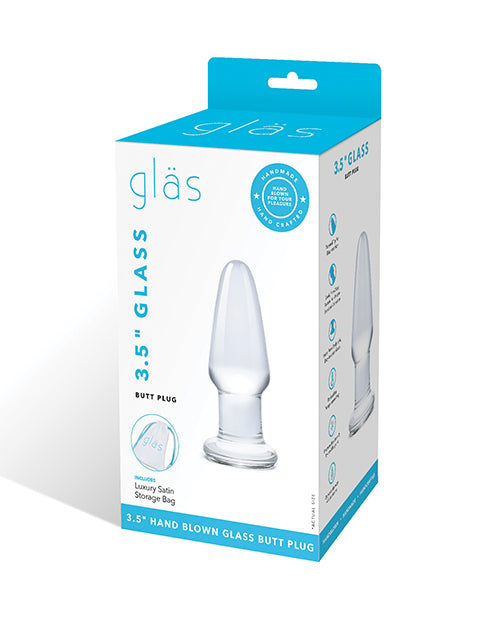 Glas 3.5" Butt Plug - Clear