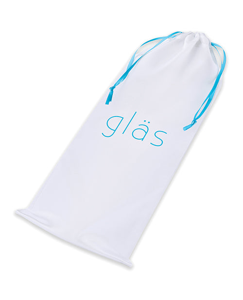 Glas 7.25" Glass Beaded Butt Plug - Clear