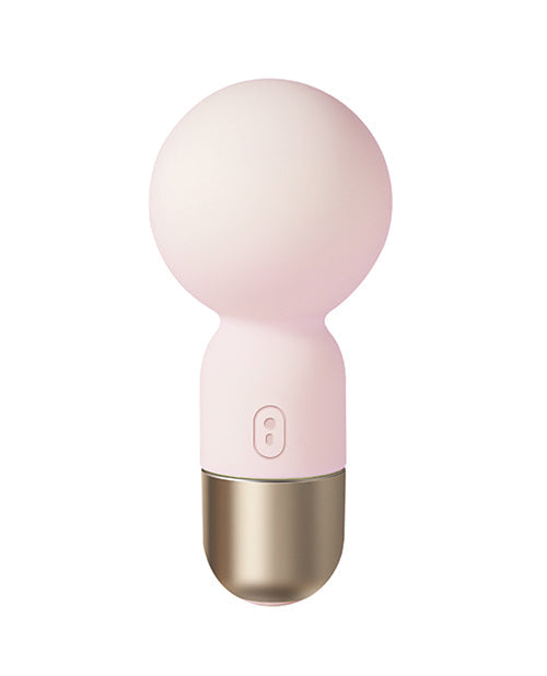 Pokewan Pocket Mini Vibrating Wand Massager - Pale Light Pink