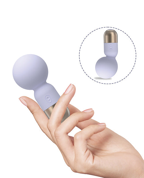 Pokewan Pocket Mini Vibrating Wand Massager - Pale Violet