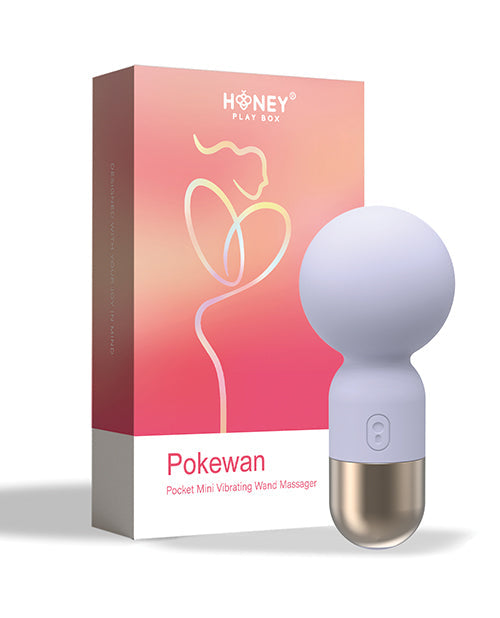 Pokewan Pocket Mini Vibrating Wand Massager - Pale Violet